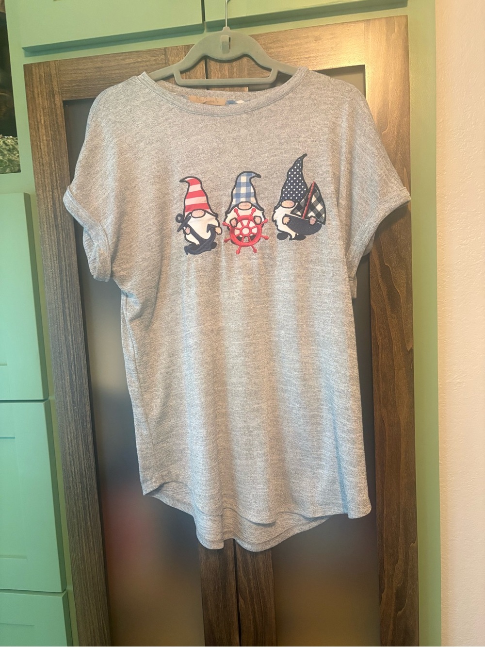 Gray Nautical Gnome Graphic Tee